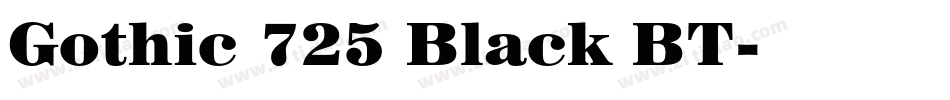 Gothic 725 Black BT字体转换